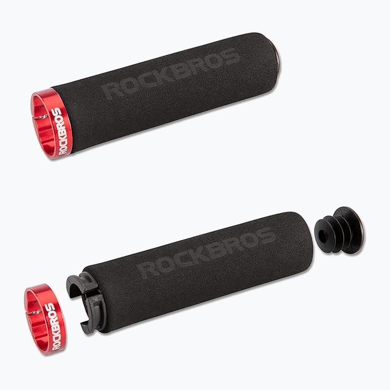 Manopole per manubrio Rockbros BT1001 Handlebar Grips black/red 2