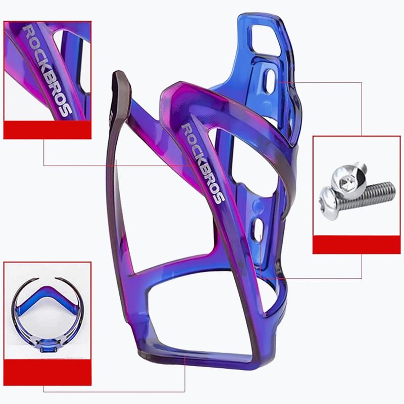 Portaborraccia Rockbros 31210007 Water Bottle Holder blue/purple 3