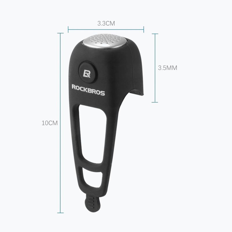 Campanello per bicicletta Rockbros CB1709BK Electric Bell black 5