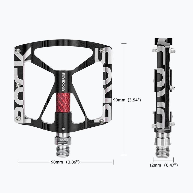 Pedali per bicicletta Rockbros 37213071001 black/white 3