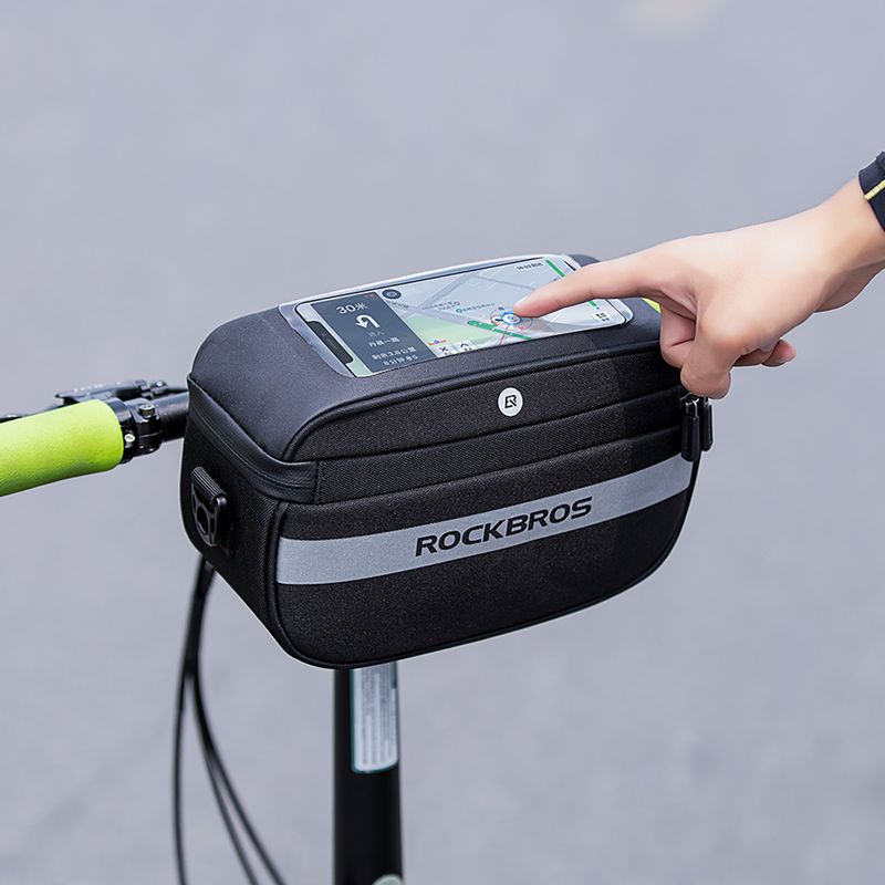 Borsa da manubrio per bicicletta Rockbros B27 Bike Front Bag black 8