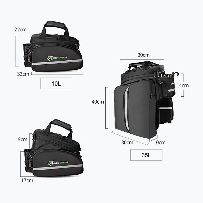 Borsa da portapacchi per bici Rockbros A6-03BK Bicycle Pannier Bag black 5