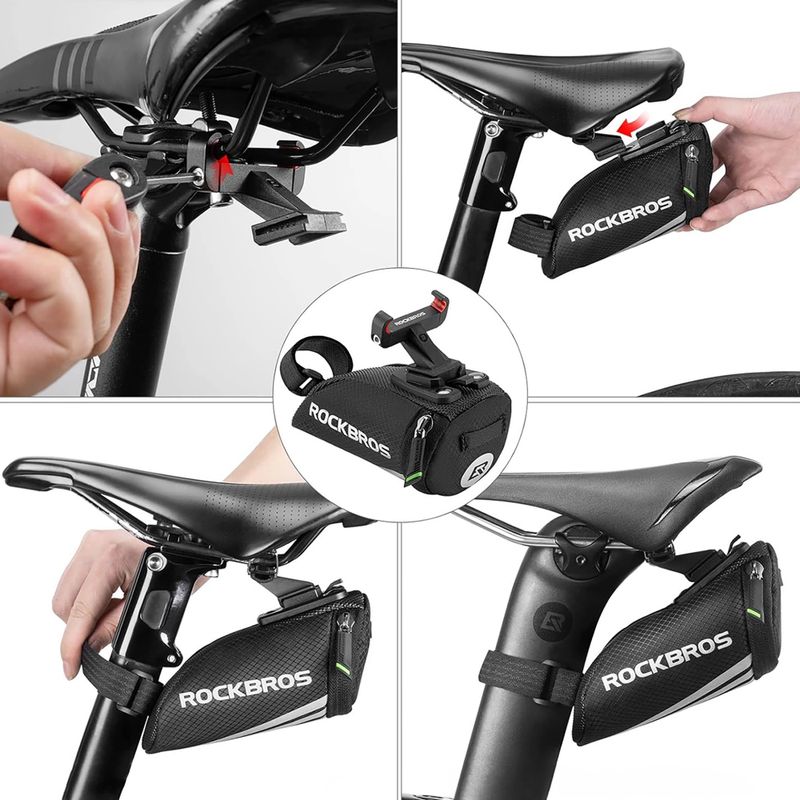 Borsa sottosella per bicicletta Rockbros C28BK Bike Saddle Bag black 3