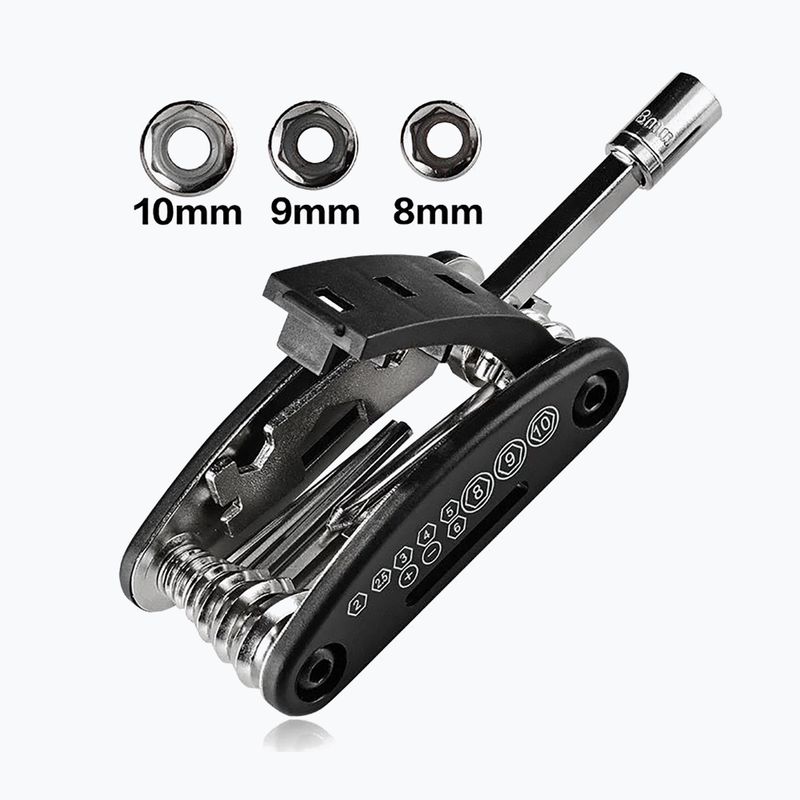 Chiave per bicicletta Rockbros GJ1601 Repair Tool 16in1 black/silver 4