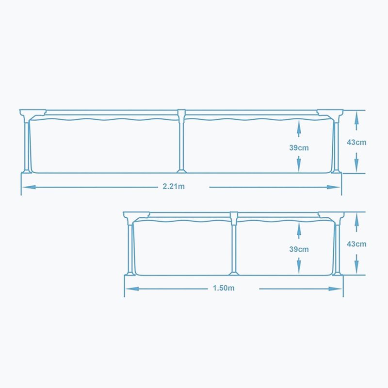 Piscina Bestway Steel Pro 221 cm blu 5