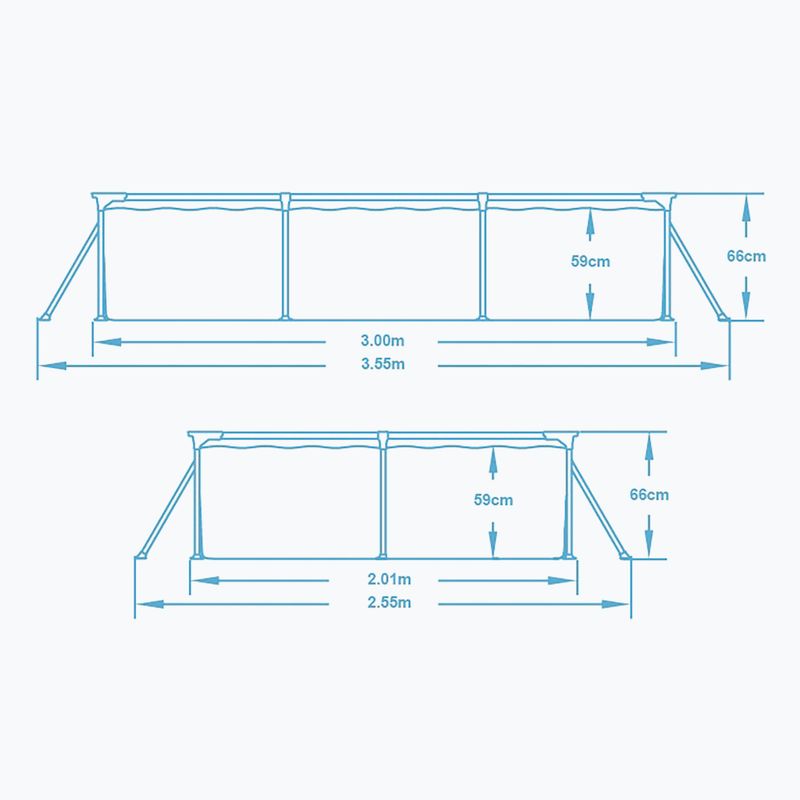 Piscina Bestway Steel Pro 300 cm blu 5