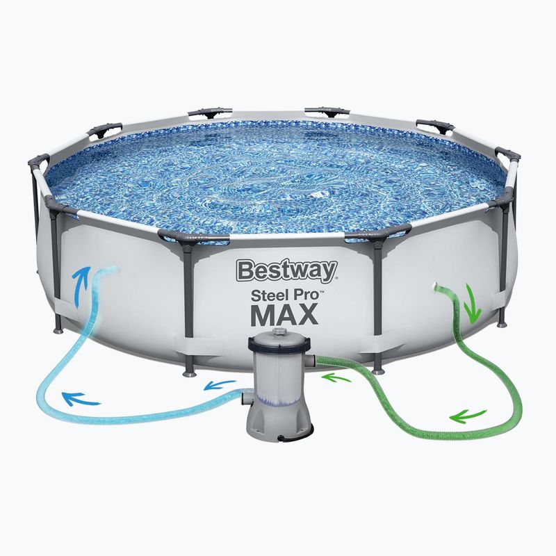 Set piscina Bestway Steel Pro Max 305 x 76 cm grigio 4