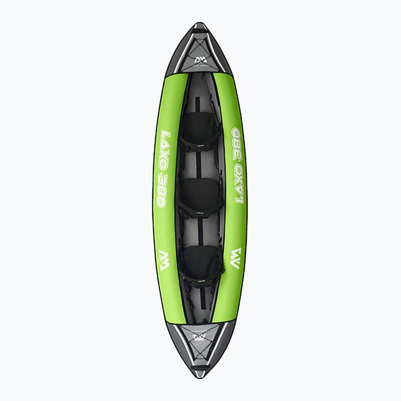 Aqua Marina Laxo Recreational Kayak 12'6" verde Kayak gonfiabile per 3 persone 2