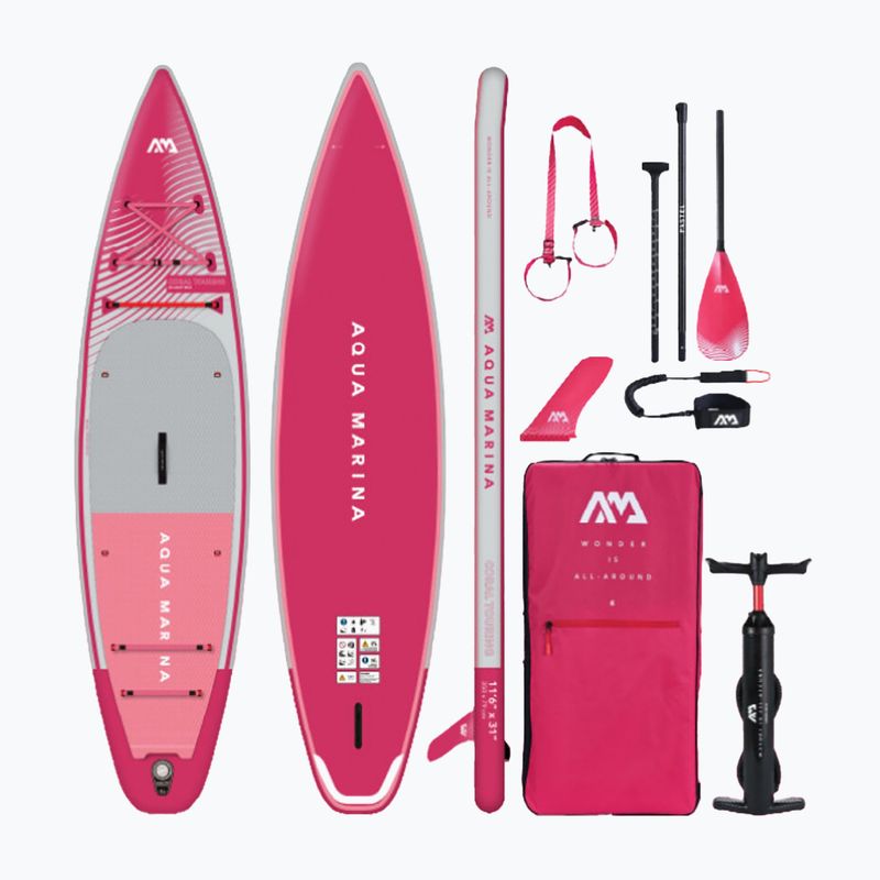 Aqua Marina Coral Touring 11'6", tavola da SUP color lampone 2