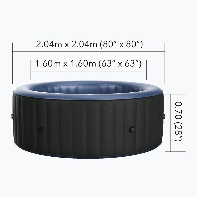 Piscina con idromassaggio 6 persone MSpa Comfort Bergen grigio antracite 12