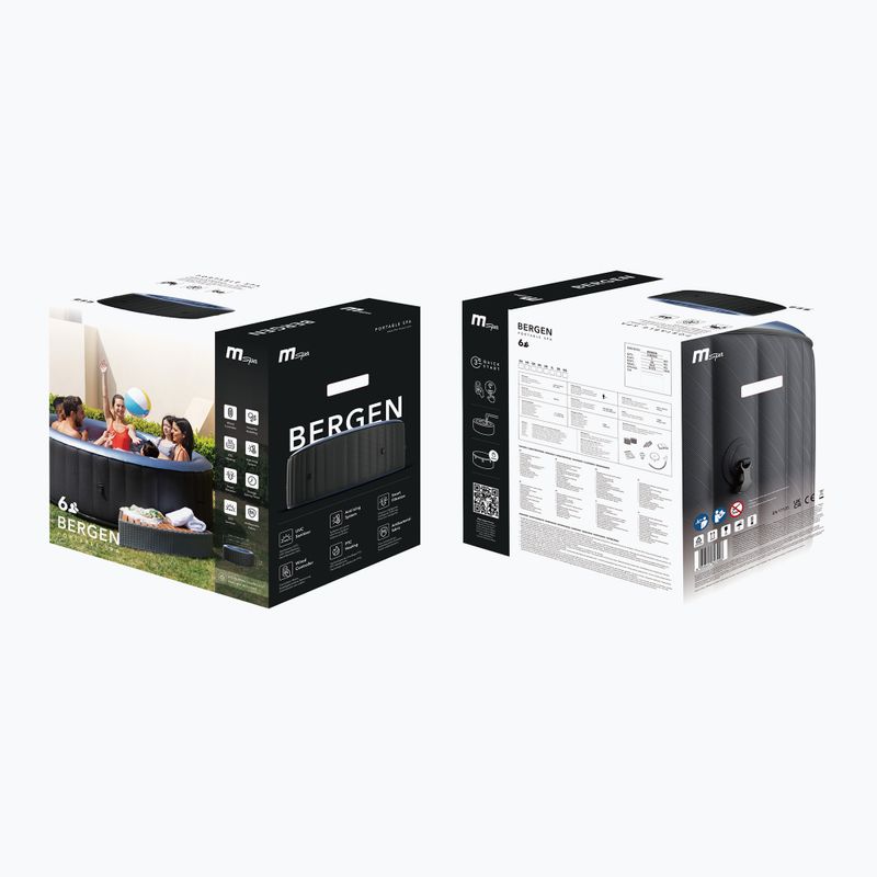 Piscina con idromassaggio 6 persone MSpa Comfort Bergen grigio antracite 13