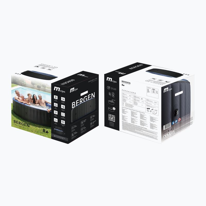 Piscina con idromassaggio 8 persone MSpa Comfort Bergen grigio antracite 13