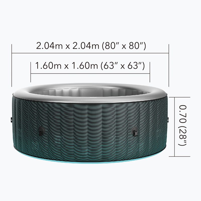 Piscina con idromassaggio 6 persone MSpa Comfort Starry grigio antracite 16