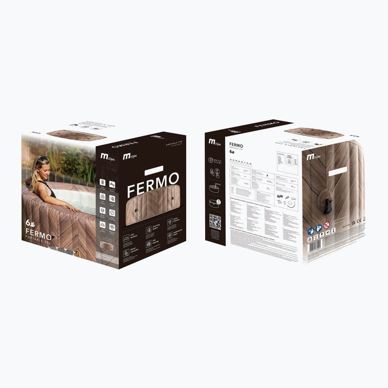 Piscina con idromassaggio 6 persone MSpa Comfort Fermo venature del legno 13