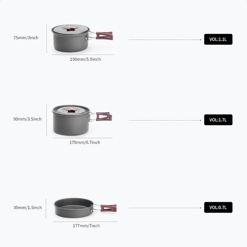 Set di stoviglie da campeggio Fire-Maple FMC-202 3