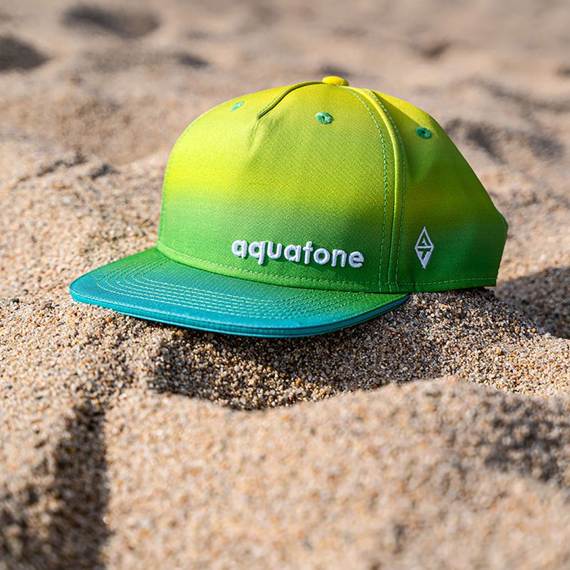 Cappello da baseball verde con logo Aquatone 6