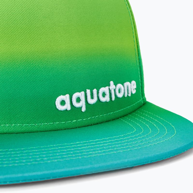 Cappello da baseball verde con logo Aquatone 5