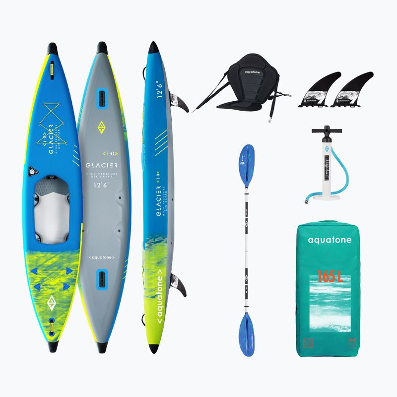 Aquatone Glacier 12'6" kayak gonfiabile per 1 persona