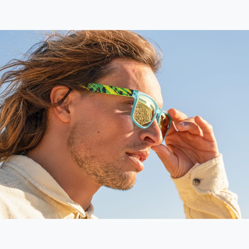 Occhiali da sole Aztron Blitz green/teal/blacktortoise/polarized silver blue mirror/grey 7