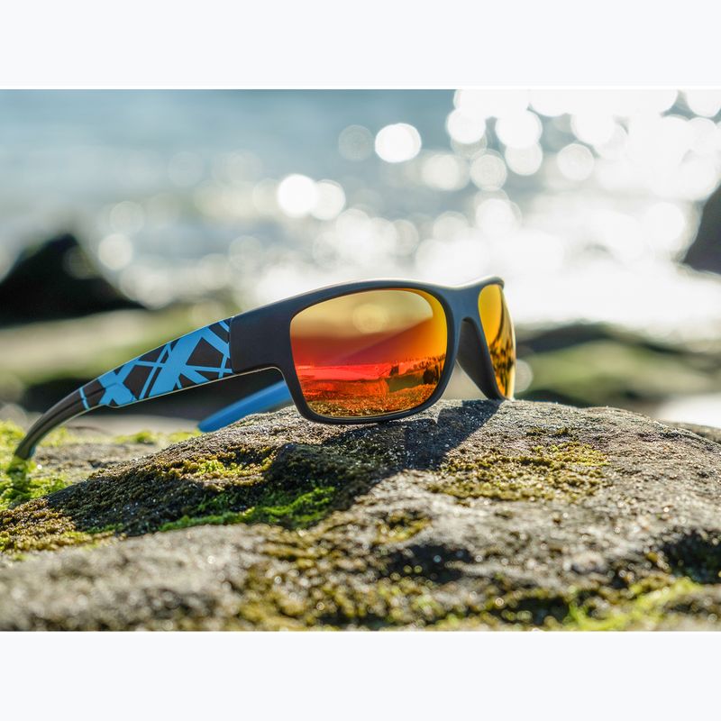 Occhiali da sole Aztron Avatar-X2 matt black/gloss blue/polarized sahara red mirror/brown 6