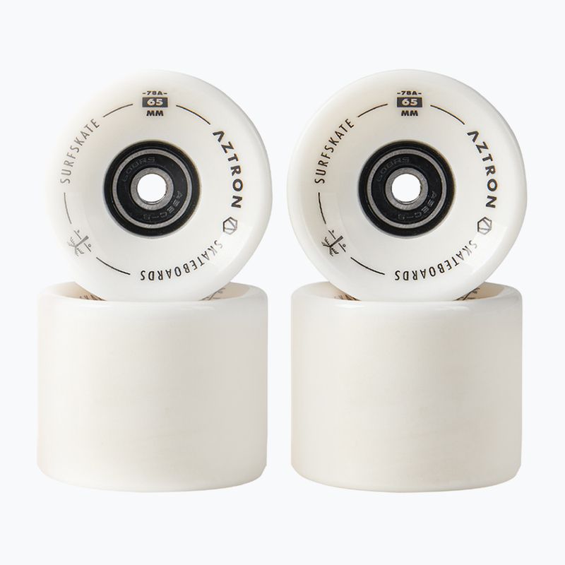 Aztron Surfskate 65 mm / 78A ruote per skateboard 4 pezzi bianco brillante