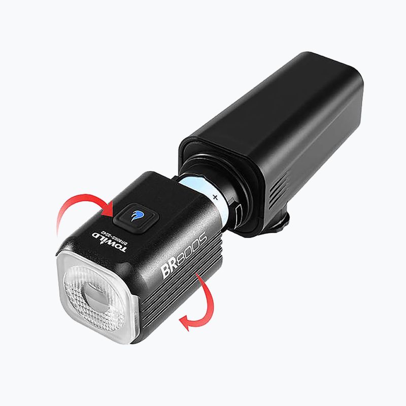Towild BR800S luce anteriore nera per bicicletta 5
