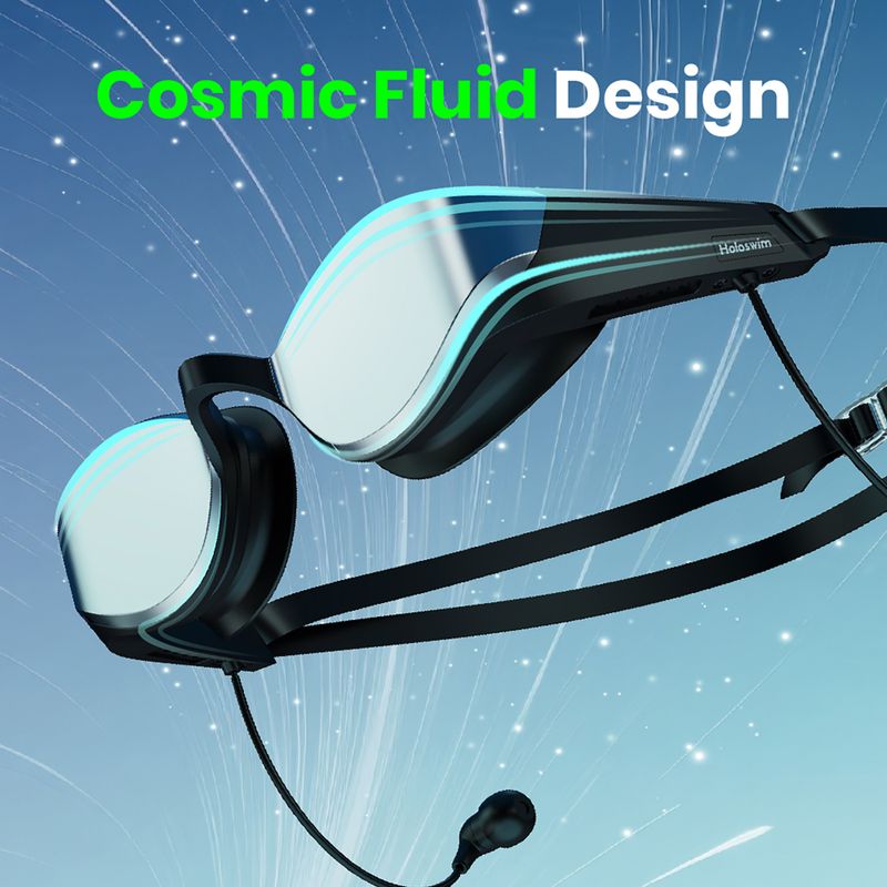 Occhialini da nuoto Holoswim Solla Wave AI Music silver 3