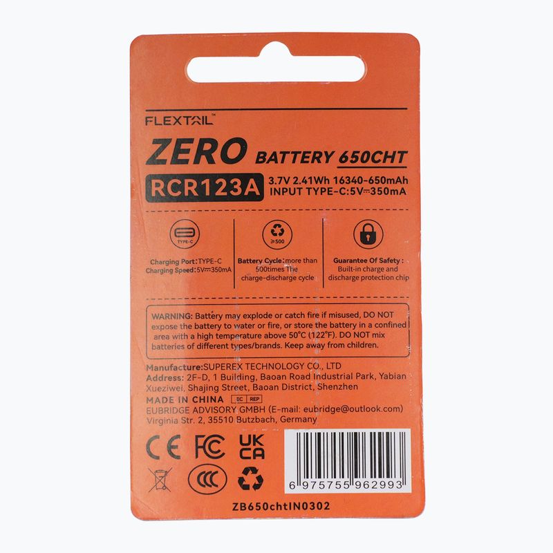 Batteria FLEXTAIL Zero 650 Cht orange 5