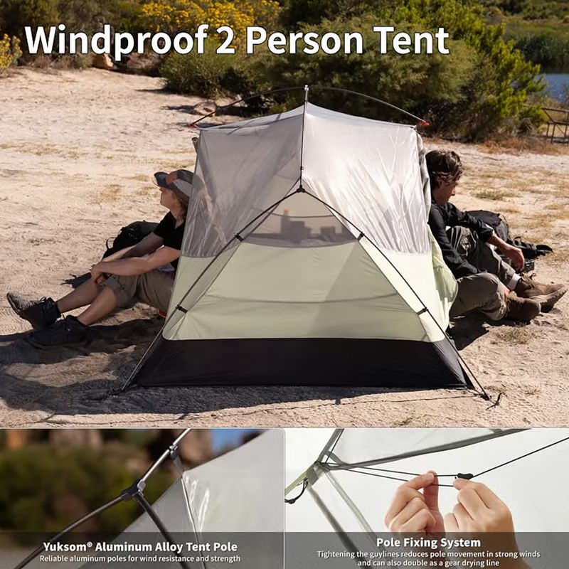 Tenda da trekking 2 posti Naturehike Mongar Pro 2 20D light grey 2