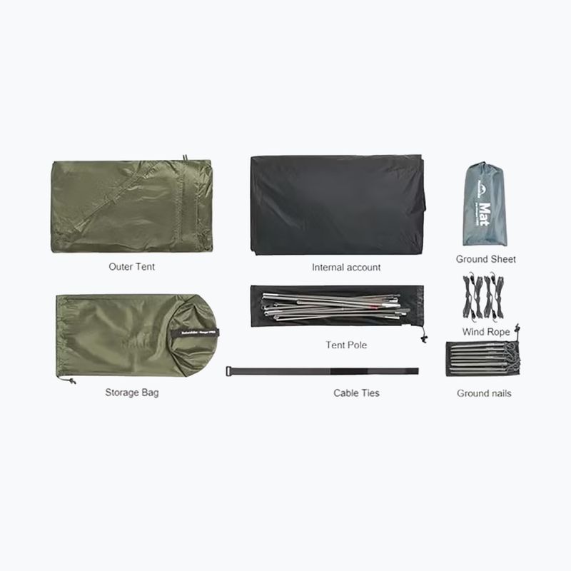 Tenda da trekking monoposto Naturehike Mongar Pro 1 20D olive 2