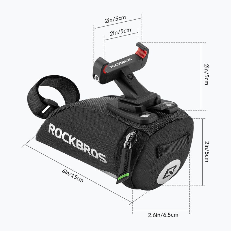 Borsa da bici sottosella Rockbros C28 0,2 l nero 2