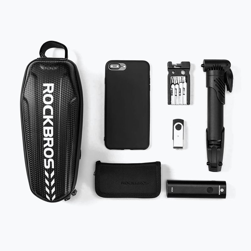 Rockbros B60 Borsa da telaio per bicicletta da 1,1 litri, nero 2
