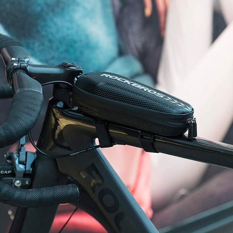 Rockbros B60 Borsa da telaio per bicicletta da 1,1 litri, nero 4