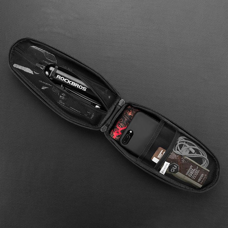Rockbros B60 Borsa da telaio per bicicletta da 1,1 litri, nero 7