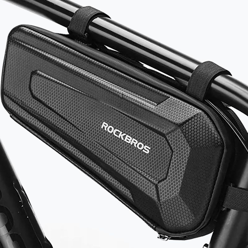 Rockbros B67 Borsa da telaio per bicicletta da 2,5 litri, nero