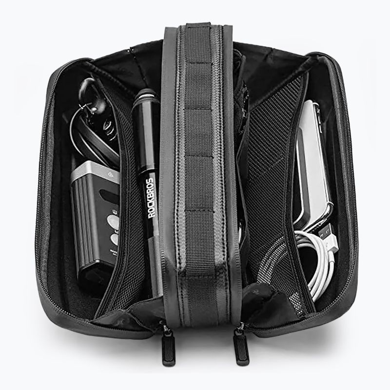 Rockbros B67 Borsa da telaio per bicicletta da 2,5 litri, nero 2