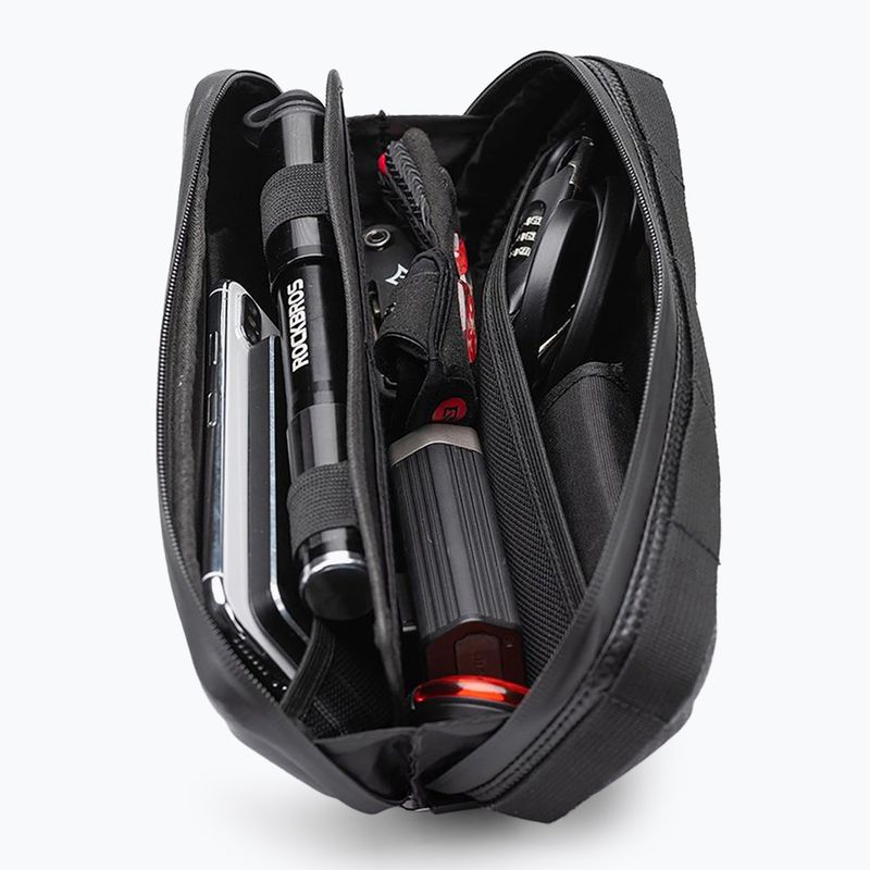 Rockbros B66 Borsa per telaio bici da 1,5 litri, nero 2
