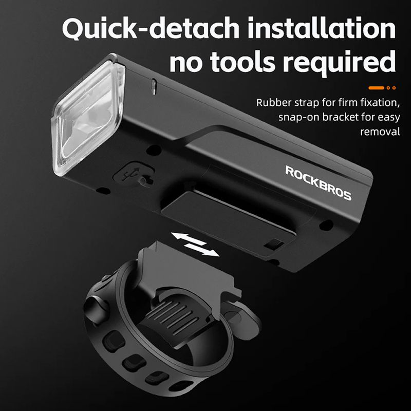 Rockbros luce anteriore per bicicletta 24510003 260 lm nero 5