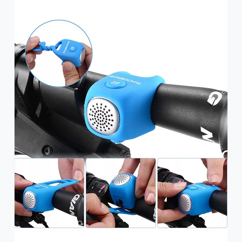 Campanello per bicicletta Rockbros CB1709 blu 6