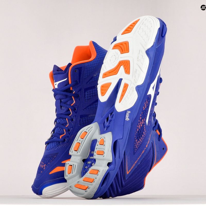 Scarpe da pallavolo uomo Mizuno Wave Lightning Z5 Mid blu V1GA190500 10