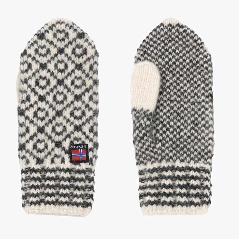 Guanti Devold Svalbard Wool Mitten offwhite/anthracite