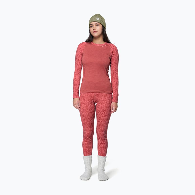 Felpa termica donna Devold Duo Active Merino 205 marsala 2