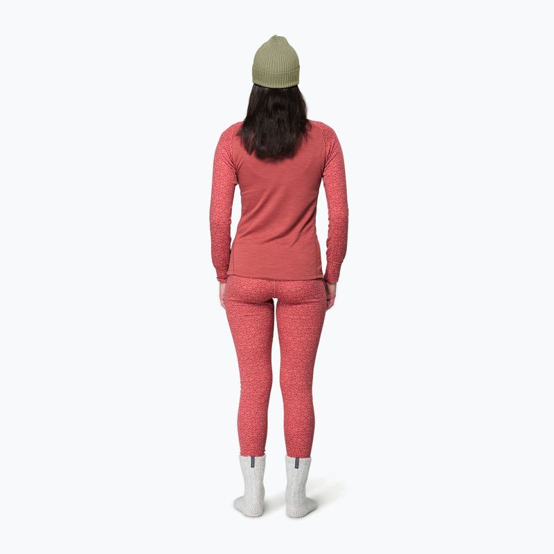Felpa termica donna Devold Duo Active Merino 205 Zip Neck marsala 3