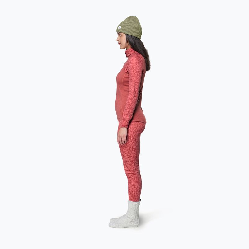 Felpa termica donna Devold Duo Active Merino 205 Zip Neck marsala 4