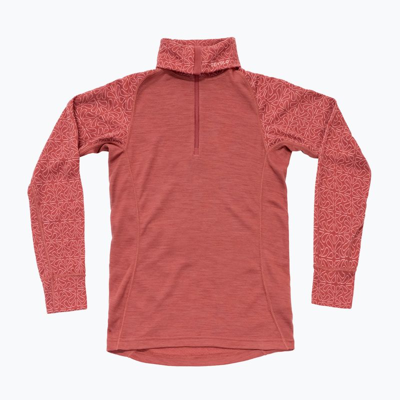 Felpa termica donna Devold Duo Active Merino 205 Zip Neck marsala 5