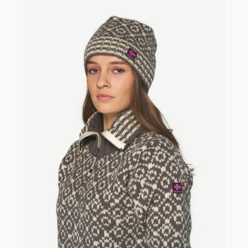 Cappello invernale Devold Svalbard Wool falcon/offwhite 2