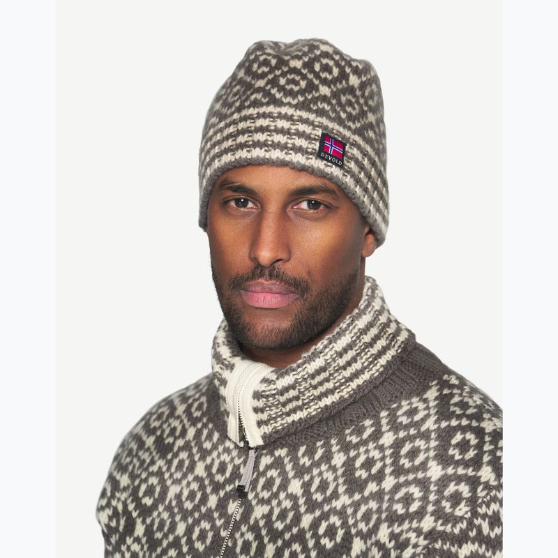 Cappello invernale Devold Svalbard Wool falcon/offwhite 3