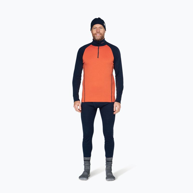 Felpa termica uomo Devold Duo Active Merino 205 Zip Neck brick 2