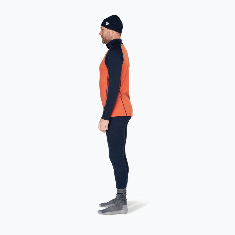 Felpa termica uomo Devold Duo Active Merino 205 Zip Neck brick 4