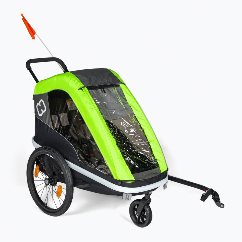 Rimorchio per biciclette Hamax Avenida One verde lime